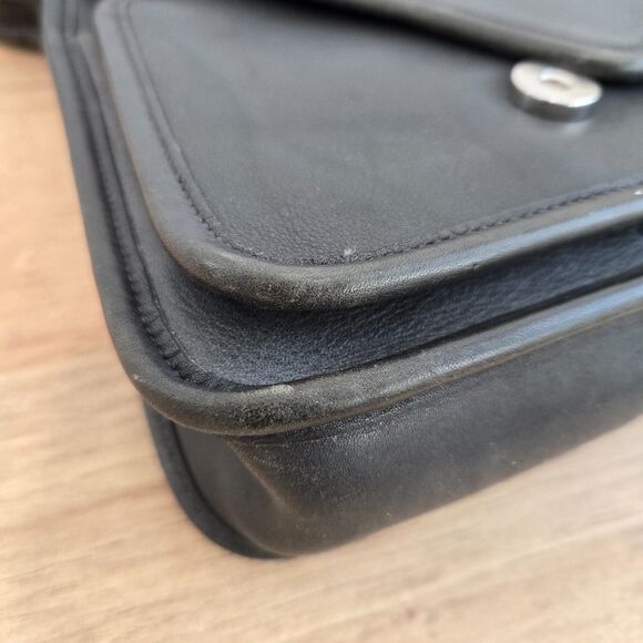 Coach 9145 Legacy Flap Crossbody Shoulder Bag Dark Gray Leather Vintage Purse - Picture 9 of 16